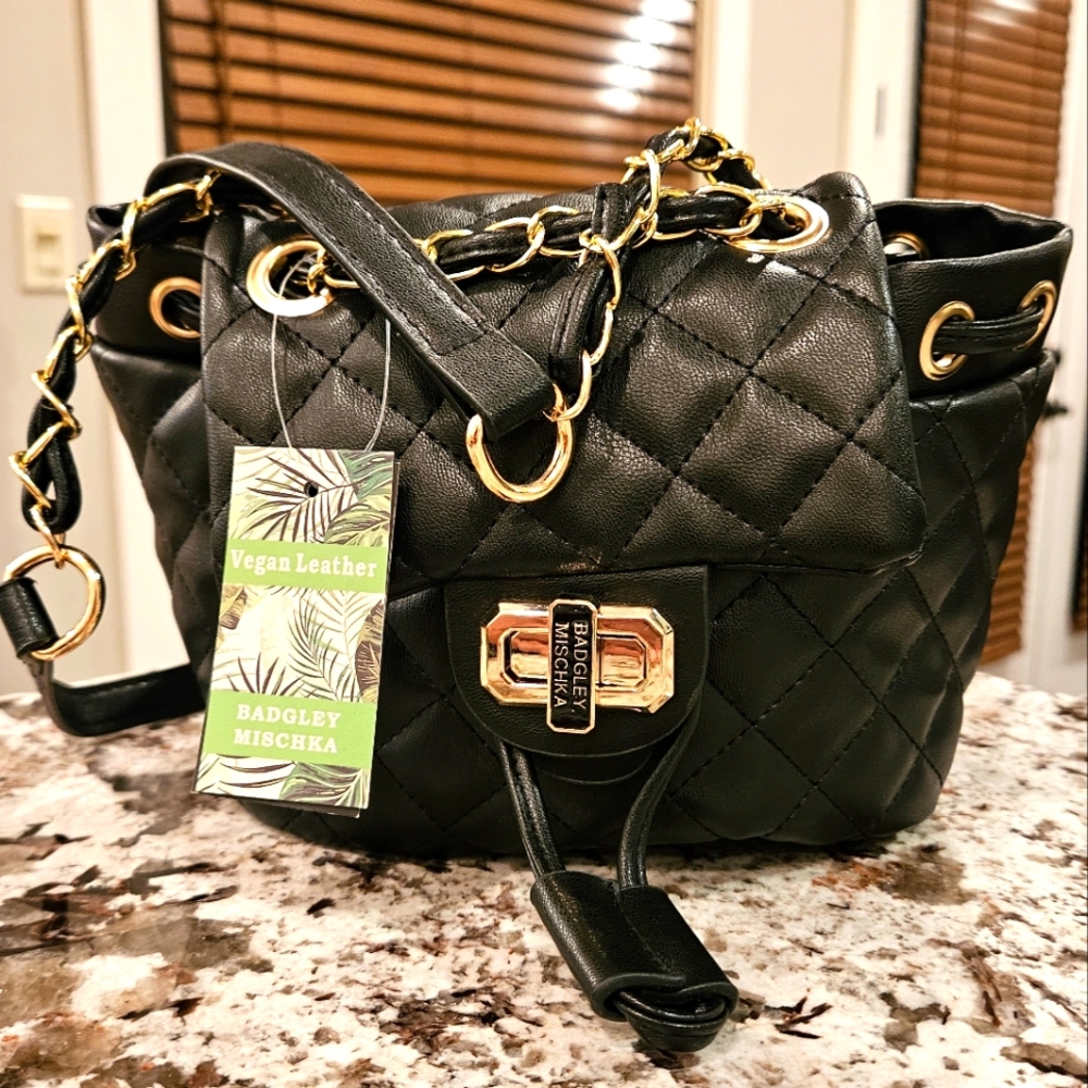 Badgley Mischka Micro Mini Quilted backpack NWT.